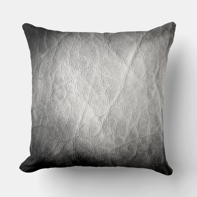 Grey Leather Cushion (Front)