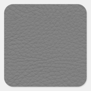 Grey Leather Texture Square Sticker