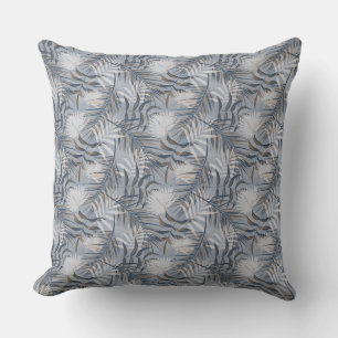 Grey Leaves  Cushion