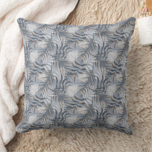 Grey Leaves Cushion