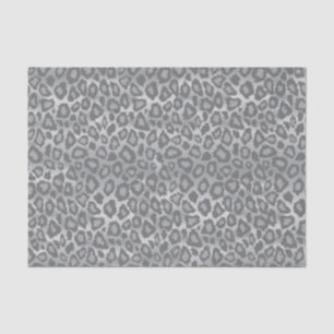 Grey Leopard Animal Print Tissue Paper
