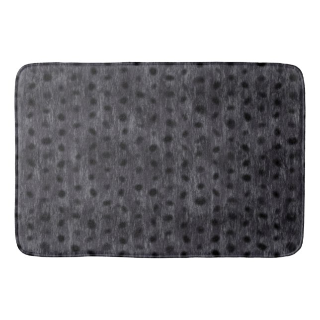 Grey Leopard  Bath Mat (Front)