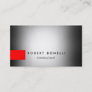 Grey Light Effect Red Consultant Business Card