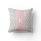 Grey Light Pink Moroccan Custom Monogram