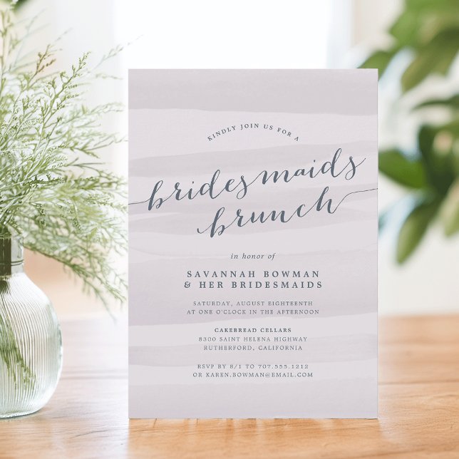 Grey Lilac Bridesmaids Brunch Invitation (Creator Uploaded)