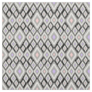 Grey, lilac, coral rhombuses on a black fabric