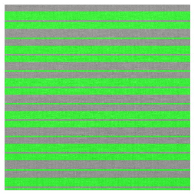 Grey & Lime Striped Pattern Fabric (Close Up)