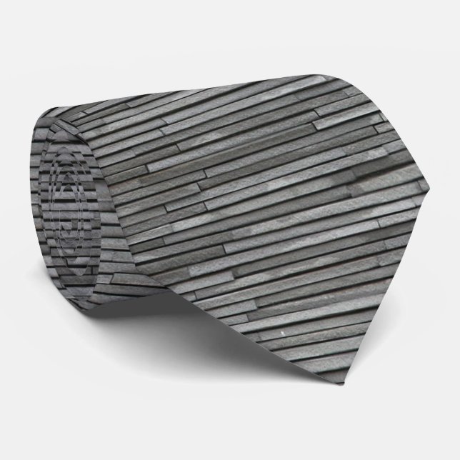 Grey Line Tie (Rolled)