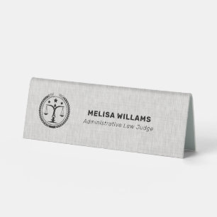 Grey Linen and Black Justice Logo