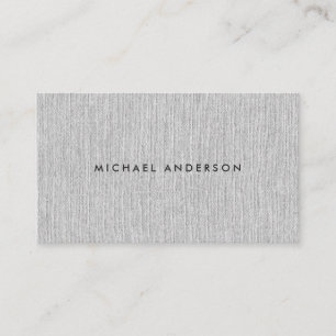 Grey linen business cards - printed texture