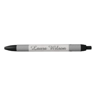 Grey Lines Pattern Elegant Customisable Black Ink Pen