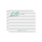 Grey Lines Teal Hello Add Name