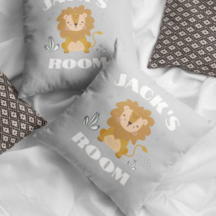 Grey Lion Customised Nursery Kids Room Cushion