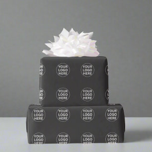Grey Logo l Corporate Business Branded Gifts  Wrapping Paper