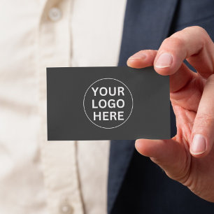 Grey Logo l Professional Clean Elegant Minimal Business Card