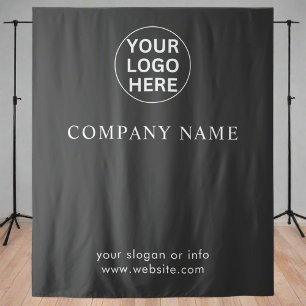 Grey Logo l Professional Corporate Events Backdrop Tapestry