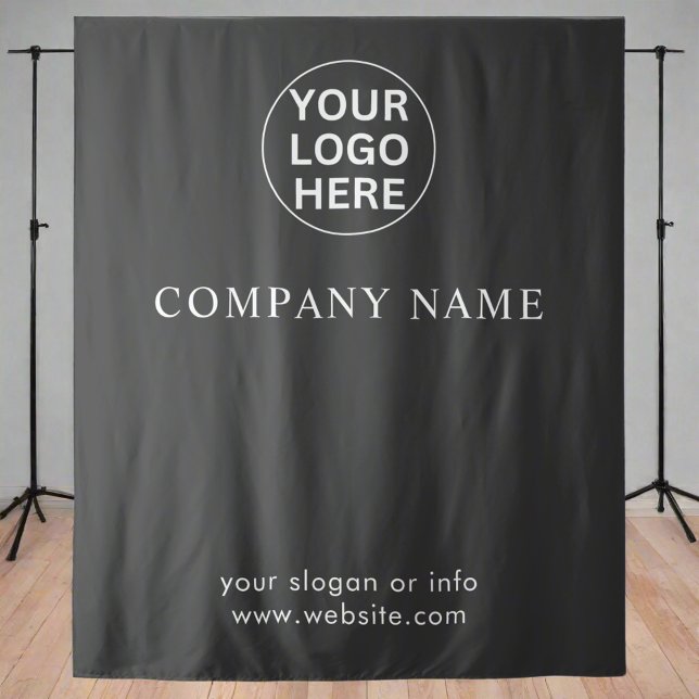 Grey Logo l Professional Corporate Events Backdrop Tapestry (Creator Uploaded)