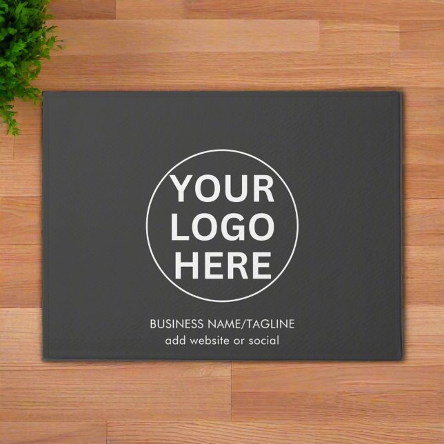 Grey logo l Welcome Promotional Branded Business  Doormat (Creator Uploaded)