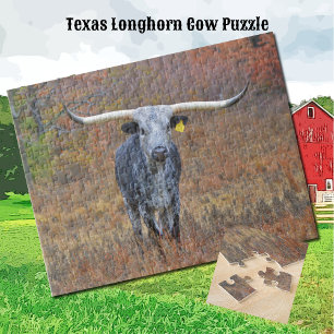 Grey Longhorn Spotted Cow Puzzle