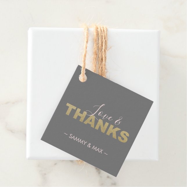 Grey Love and Thanks Favour Tags (In Situ)