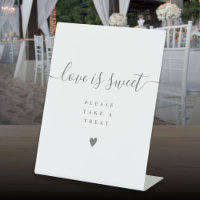 Grey Love Is Sweet Please Take A Treat Favour