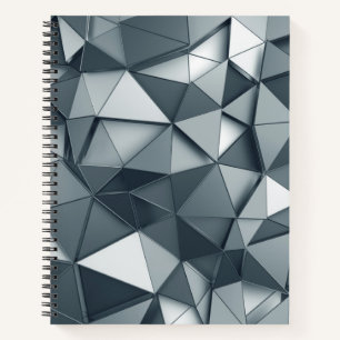 Grey Low-Poly Bullet Journal / Lined Notebook
