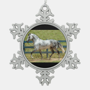 Grey Mangalarga Stallion Christmas Ornament