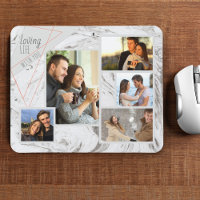 Grey Marble 5 Photo Collage - Loving Life with You