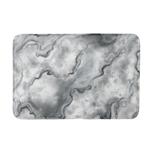 Grey Marble Bath Mat Rug