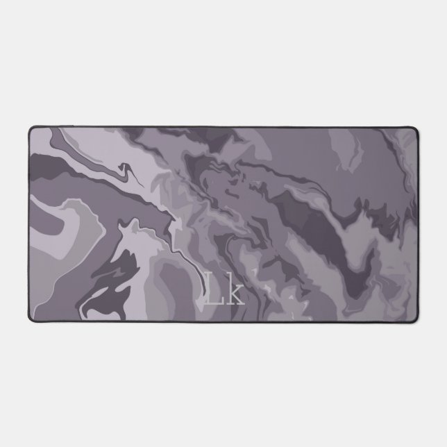 Grey Marble Colour  Desk Mat (Front)
