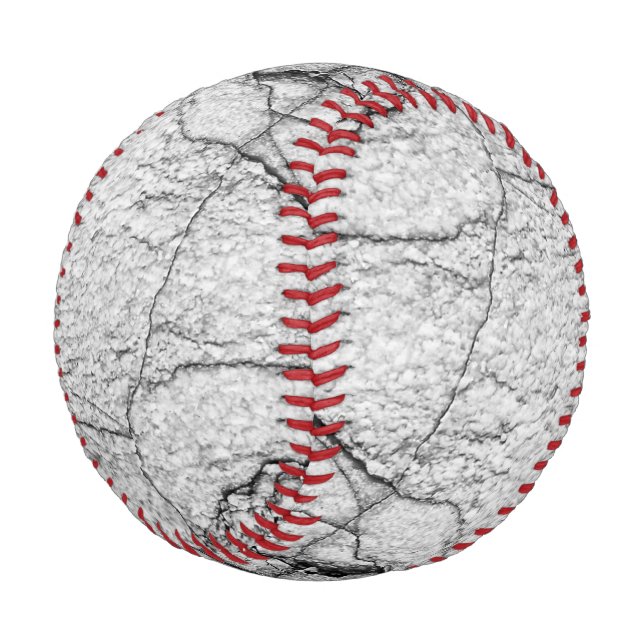 Grey Marble Dappled Concrete Baseball (Angled)
