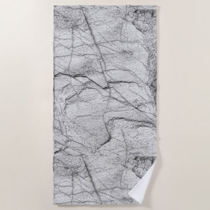 Grey Marble Dappled Concrete Beach Towel