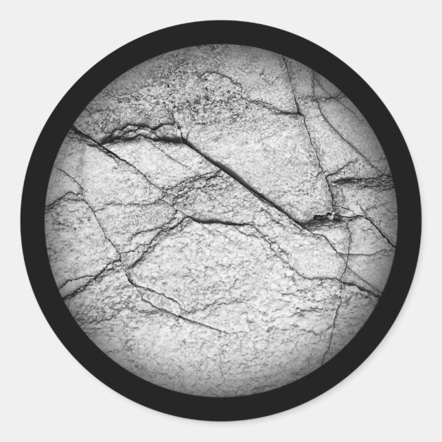 Grey Marble Dappled Concrete Classic Round Sticker (Front)