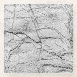 Grey Marble Dappled Concrete Glass Coaster