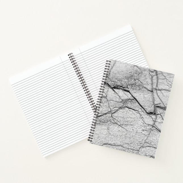 Grey Marble Dappled Concrete Notebook (Inside)