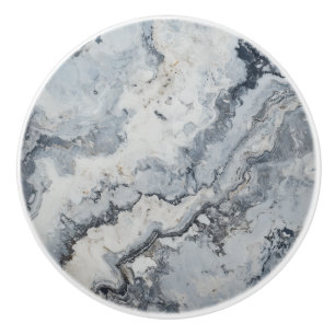 Grey Marble Pattern Ceramic Knob