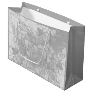 Grey Marble Pattern Father's Day Large Gift Bag