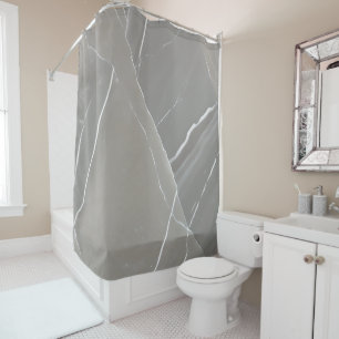 Grey Marble Shower Curtain