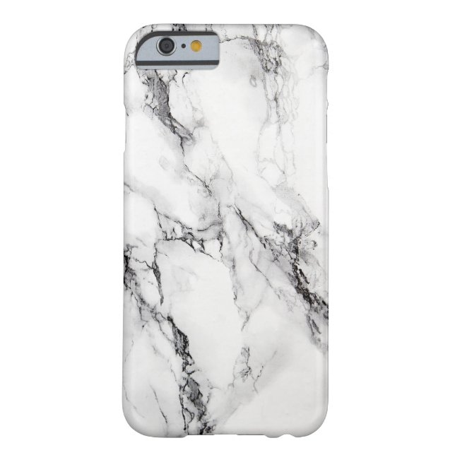 Grey Marble Stone Black Crack Case-Mate iPhone Case (Back)