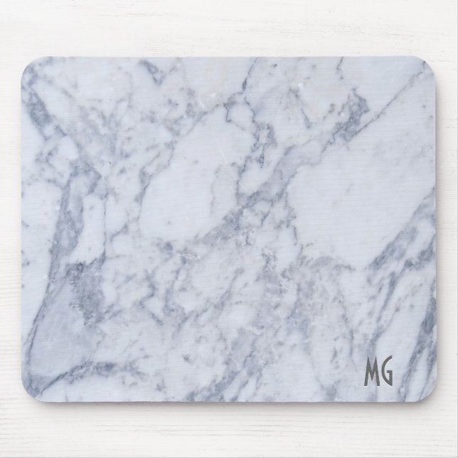 Grey Marble Stone Pattern Mouse Pad (Front)