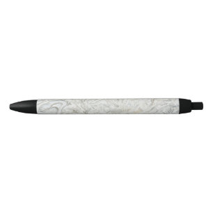 Grey marble surface pattern black ink pen