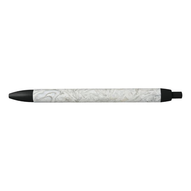 Grey marble surface pattern black ink pen (Front)