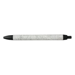 Grey marble surface pattern black ink pen
