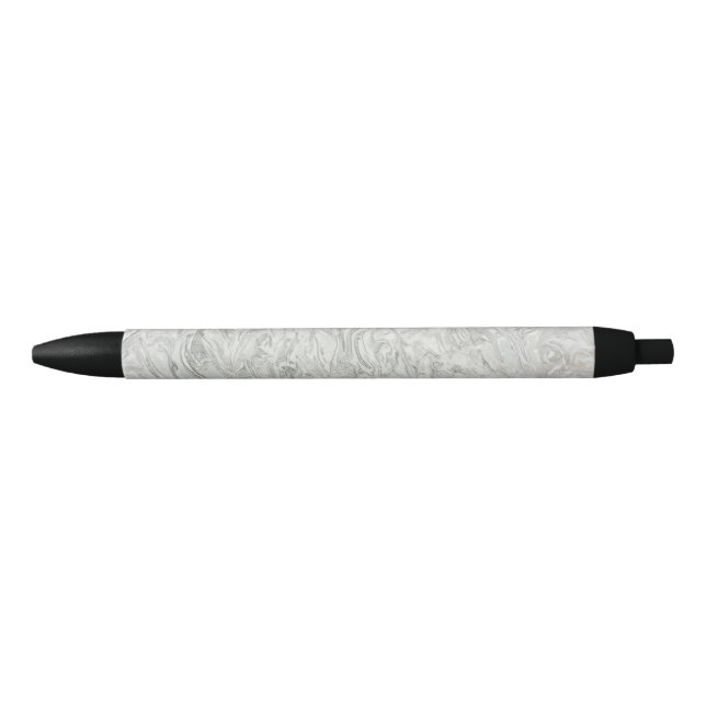 Grey marble surface pattern black ink pen (Front)
