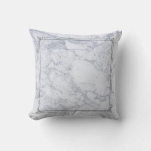 Grey Marble Texture & Elegant Grey Frame Cushion