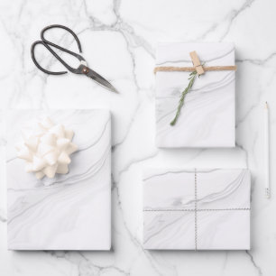 Grey Marble Texture Pattern Wrapping Paper Sheet