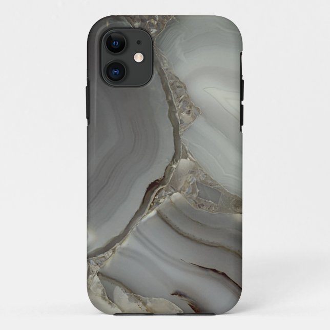 Grey Marble with Gold Vein Case-Mate iPhone Case (Back)
