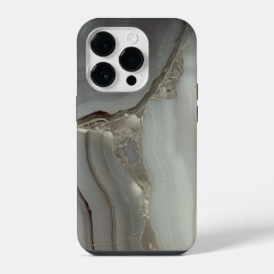 Grey Marble with Gold Vein iPhone 14 Pro Case