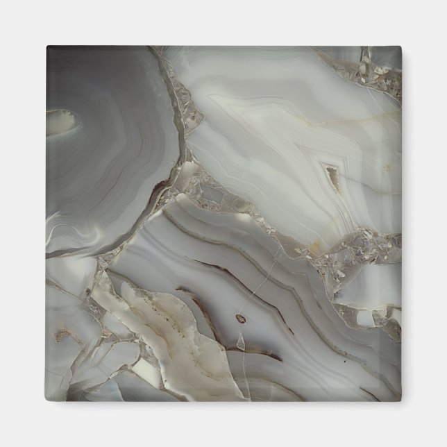 Grey Marble with Gold Vein Magnet (Front)