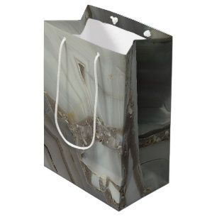 Grey Marble with Gold Vein Medium Gift Bag